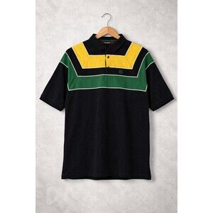 Mecca Polo Shirt Vintage Y2K Men’s XL Color Block Hip Hop Streetwear